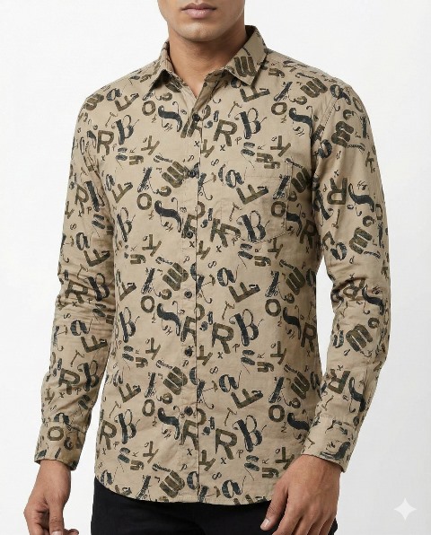 COTTON LENIN  SHIRTS BHAGWATI PRNT  MLXL