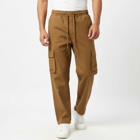 P&G COTTON TWILL TRACK 4PKT BAGGY  LXL2XL