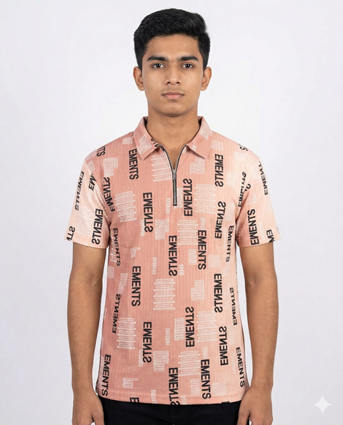 T SHIRTS J TEX AOP POLO COLLAR MLXL