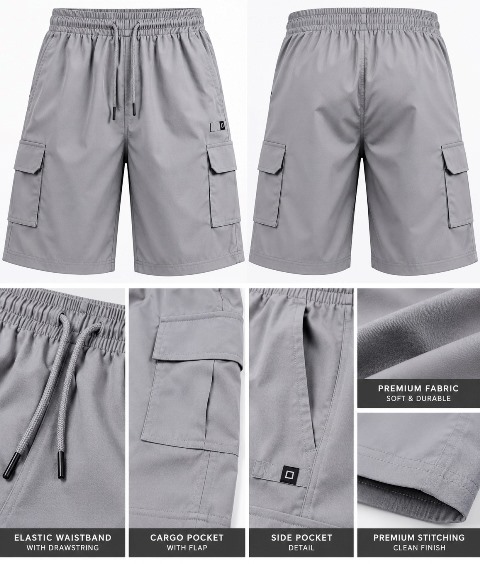 LAREB COTTON TWILL SHORT 4PKT  XL/XXL