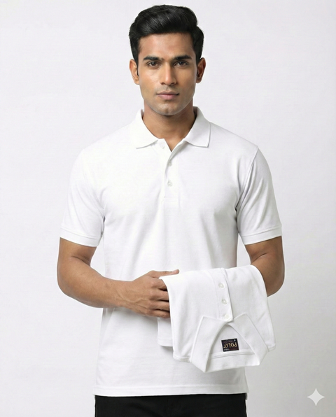 SURPUS PLAIN POLO  WHITE M/L/XL/2X