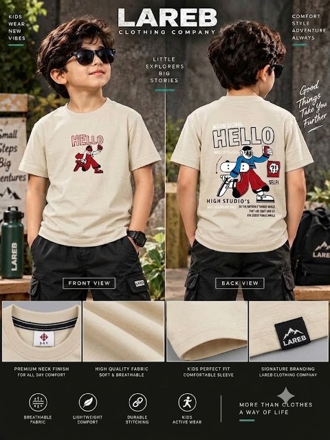 LAREB  KIDS PRINTED D SHOULDER  26/28/30/32/34/36