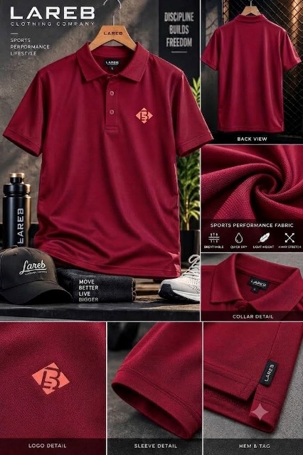 LAREB POLO SPAN MATTY  RIB M TO 5XL XL XXL