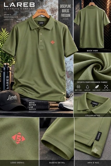 LAREB POLO SPAN MATTY RIB M TO 5XL M L