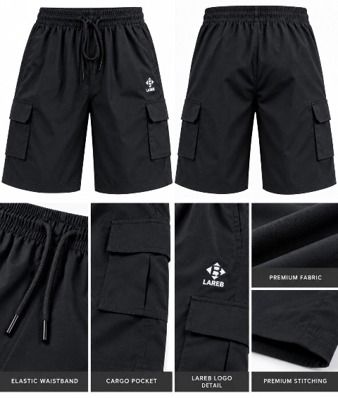 LAREB COTTON TWILL SHORT 4PKT  3X/4XL