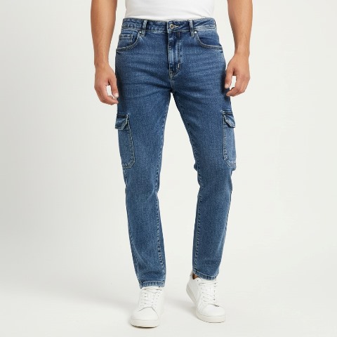 JEANS CLOUDY LV PRNT  28-32