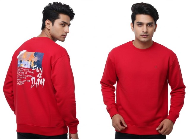 LAREB SWEAT SHIRTS FRNT & BCK PRINT M/L