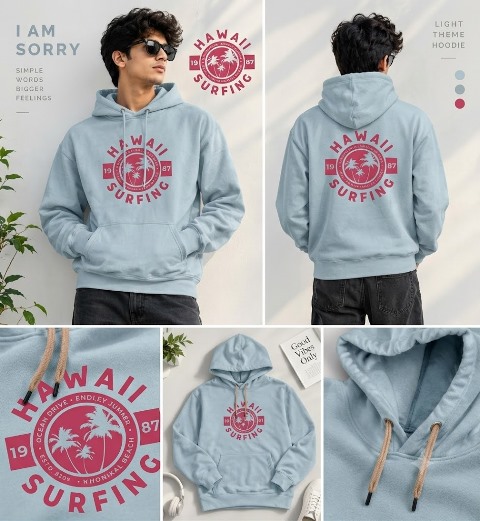 MENS HOODIES FRENCH TERRY B PRNT BD XXL