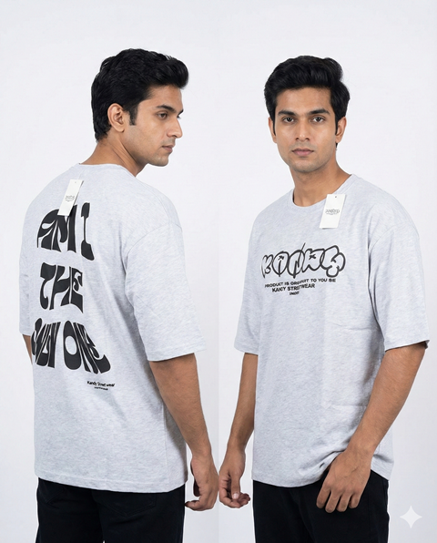 LAREB OVER SIZED DOWN SHOLDER COTTON PRNT TEES 2XL/3X