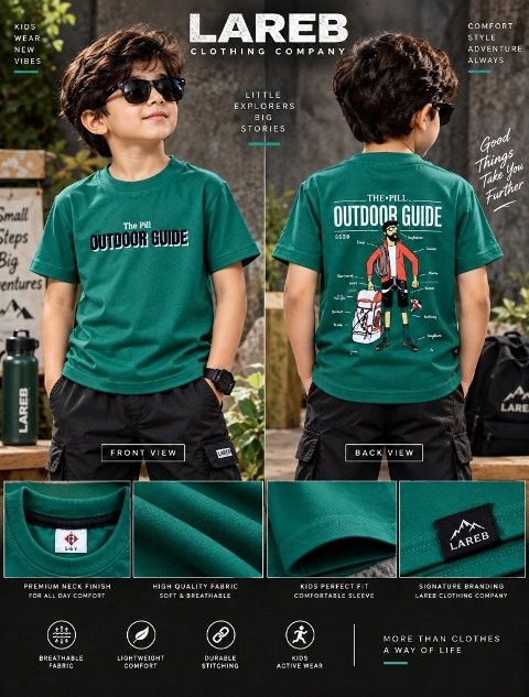 LAREB  KIDS PRINTED D SHOULDER  26/28/30/32/34/36