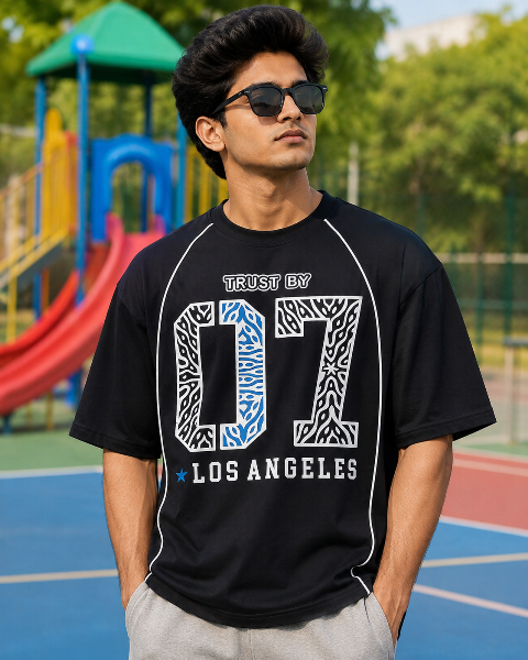 T SHIRT 3/4 DOWN SHOLDER BK PRINT NARUTO MLXL
