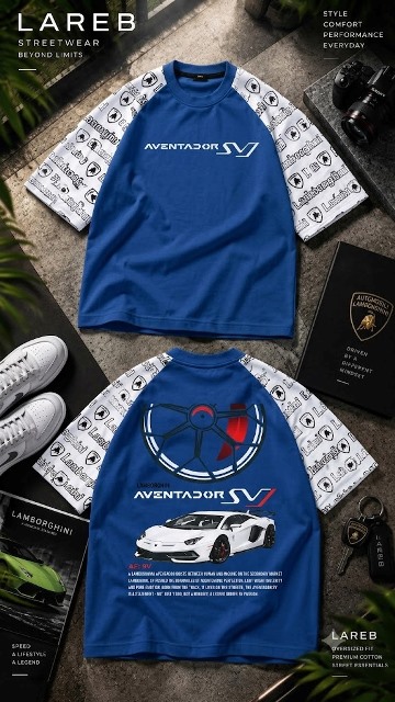 T SHIRT 3/4 STRIP AOP PRNT JT MLXL