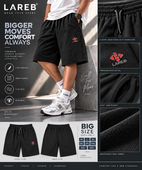 LAREB KARARA SHORTS 3X/4X