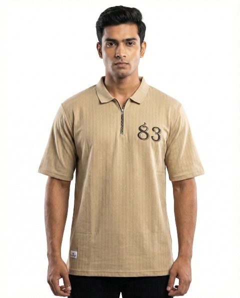 POLO T SHIRT H/S JAKARD  ZIP JTE MLXL2X