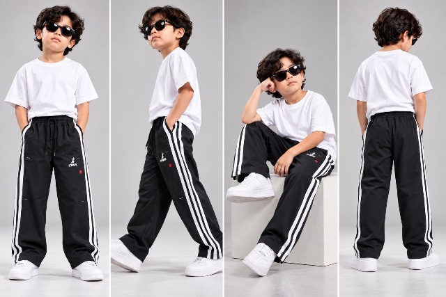 KIDS TRACK PANT NS 3 PATTI BAGGY 32 34 36