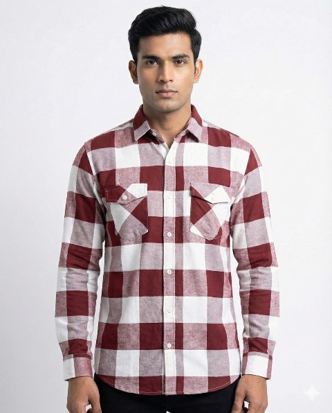 COTTON SHIRTS BHAGWATI DBL POCKT ML