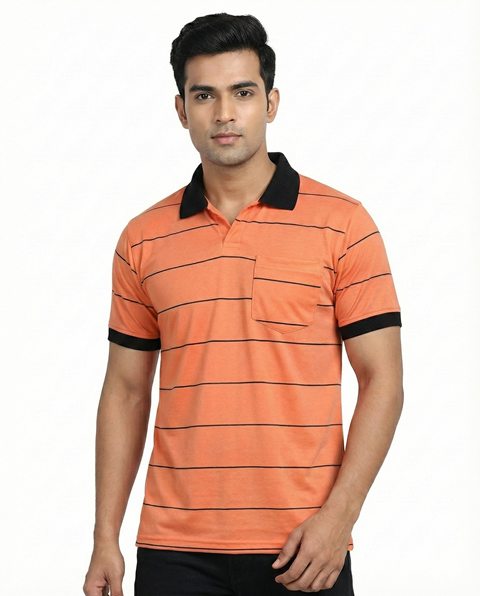 POLO COLLAR H/S  DORA STRIPS XL 