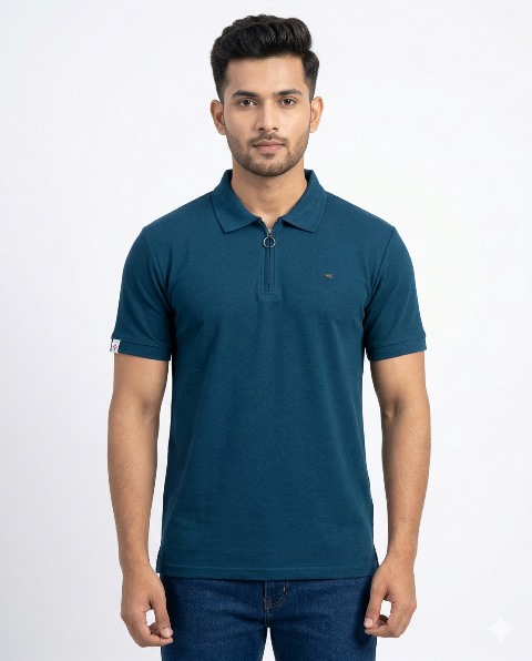 LAREB POLO T SHIRT H/S ZIP JAKARD  MLXL