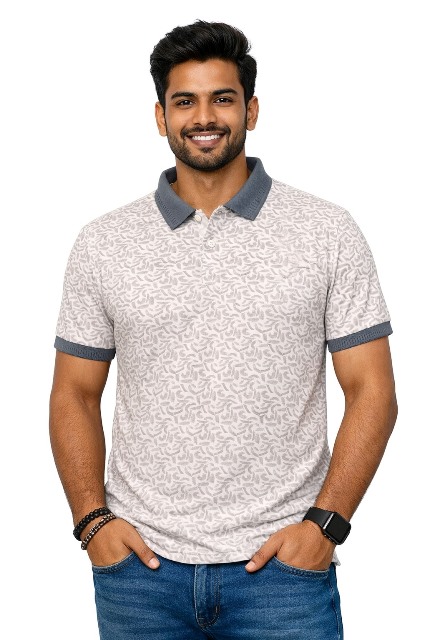 POLO COLLAR STRP WITH RIB XXL
