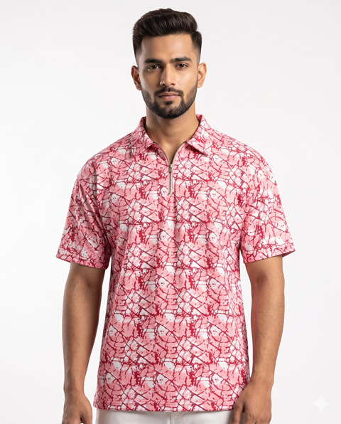 POLO PRINTED DOWN SHOLDER TEES MLXL