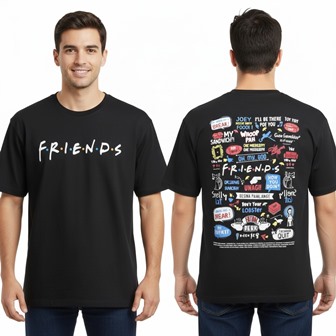 T SHIRT DOWN SHLDER F.R.I.E.N.D.S PRNT MLXL