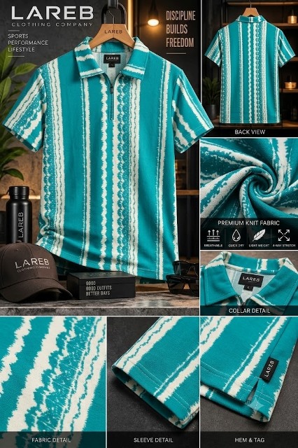 LAREB MENS POLO H/S VARTICAL MLXL