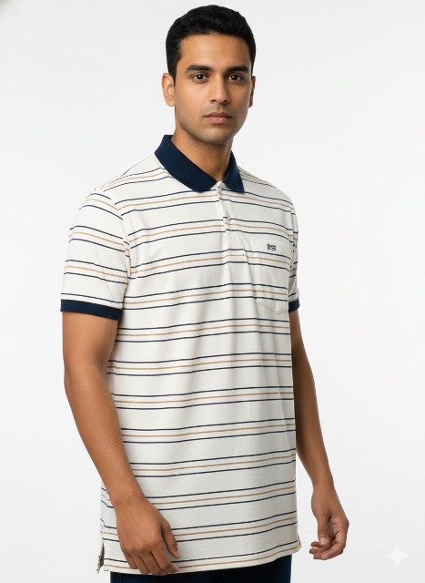 POLO COLLAR STRP WITH RIB XXL