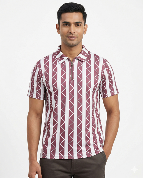 MENS LAREB POLO H/S AOP MLXL