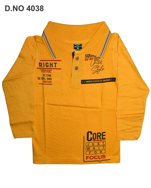 KIDS PRINTED COLLAR R/F/S 11-15