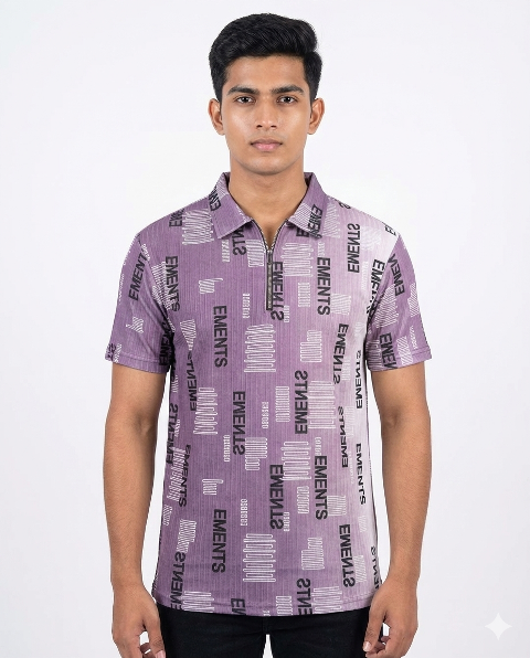 T SHIRTS J TEX AOP POLO COLLAR MLXL