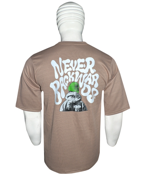 T SHIRT DWON SHOULDER JTE MIX MASSAGE PRINT MLXL