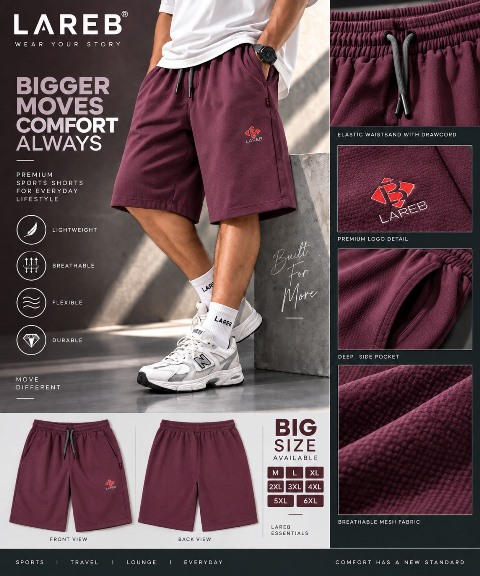 LAREB KARARA SHORTS 3X/4X