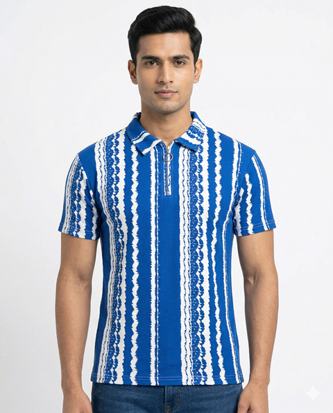 LAREB MENS POLO H/S VARTICAL  MLXL