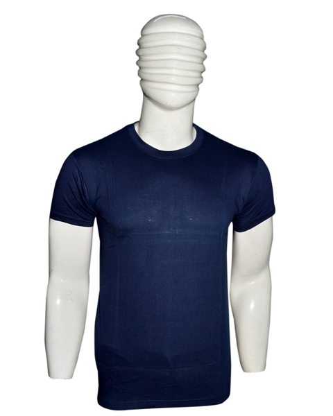 PLAIN T SHIRTS R/N  N BLUE