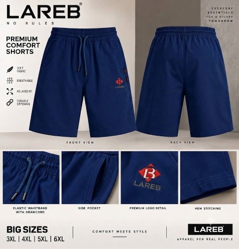LAREB DIAGNOL SHORT 5X/6XL