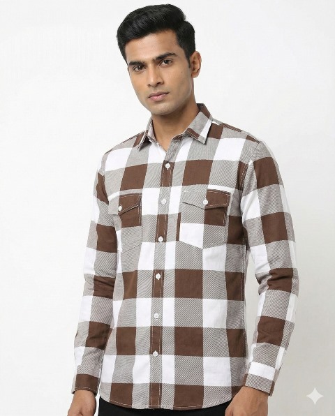 COTTON SHIRTS BHAGWATI DBL POCKT ML