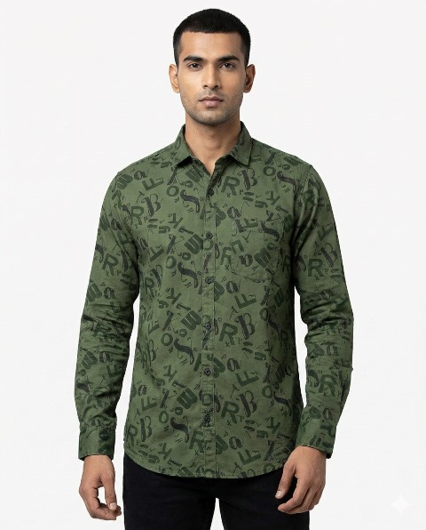 COTTON LENIN  SHIRTS BHAGWATI PRNT  MLXL