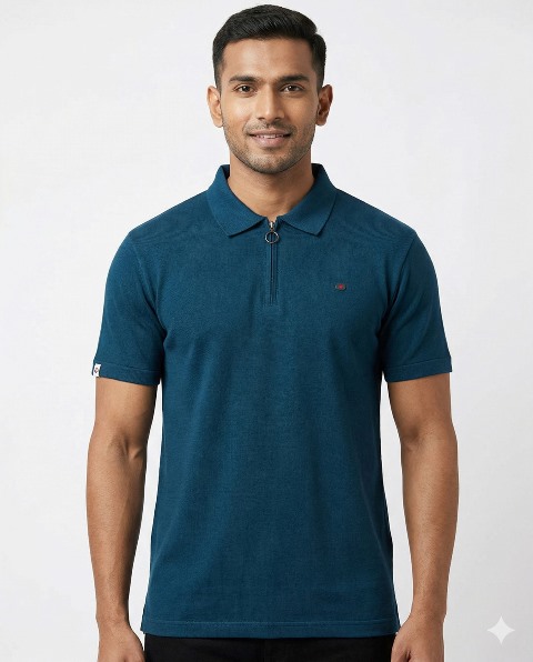 LAREB POLO T SHIRT H/S ZIP JAKARD  MLXL