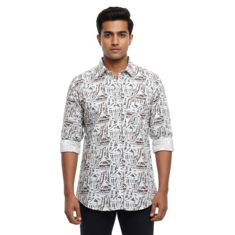 CTTN SHIRT SATIN PRINTED ZM MLXL