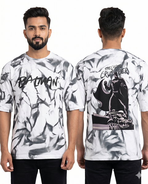 TEES DOWN SHOULDER MIX PRNT ACID WASH  LXLXXL3XL