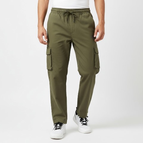 P&G COTTON TWILL TRACK 4PKT BAGGY  LXL2XL