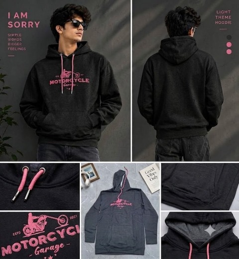 MENS HOODIES FRENCH TERRY B PRNT BD XXL