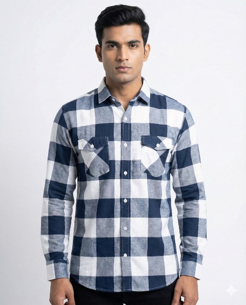 COTTON SHIRTS BHAGWATI DBL POCKT ML