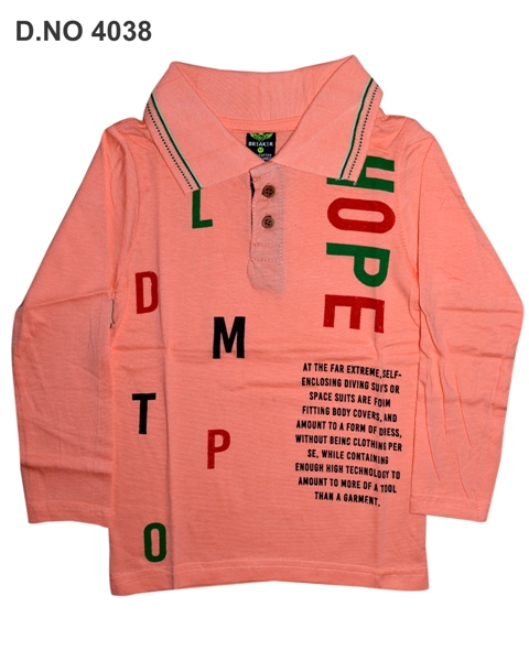 KIDS PRINTED COLLAR R/F/S 11-15
