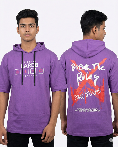 LAREB HOOD H/S FRNT BCK PRNT M