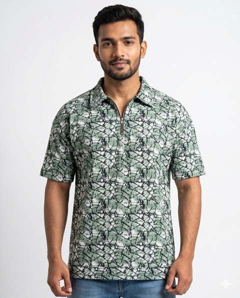 POLO PRINTED DOWN SHOLDER TEES MLXL