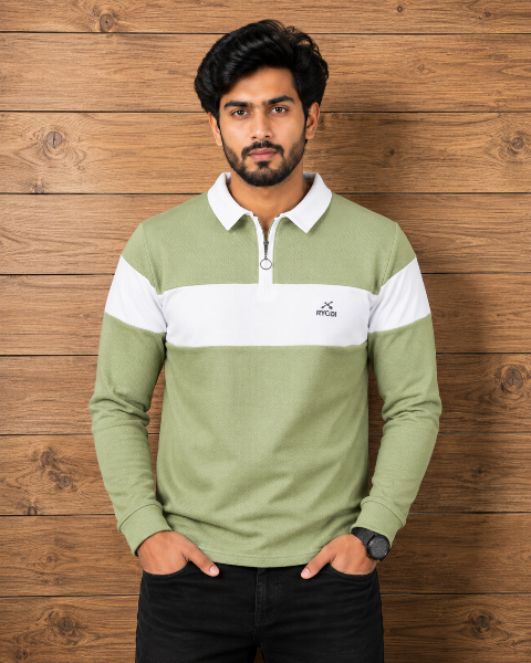 POLO F/S ZIPPER STRIP JTE MLXL