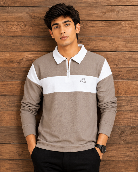POLO F/S ZIPPER STRIP JTE MLXL