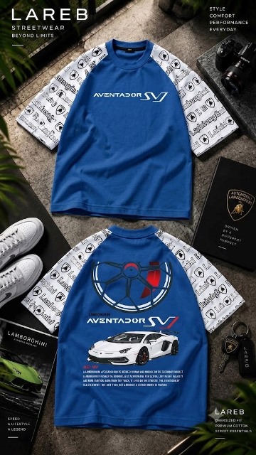 T SHIRT 3/4 STRIP AOP PRNT JT MLXL