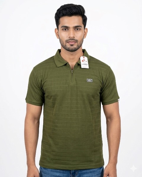 MENS LAREB POLO COLLAR ZIP MLXL